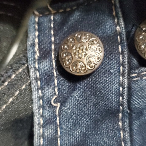 RUE 21 Blue Denim Shorts Womens Size 3 / 4 Juniors Summer Fun 2% Spandex - Picture 11 of 12